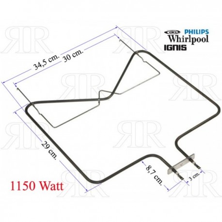 Resistenza per Forno Whirlpool 1150 Watt