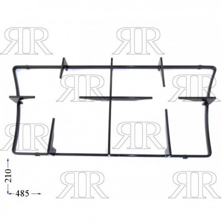 GRIGLIA PIATTINA A 2 FUOCHI TIPO ARISTON CENTRALE 485 X 210