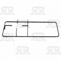 GRIGLIA IN PIATTINO SMALTATA AD 1 FUOCO + PIASTRA 458 X 228 MM