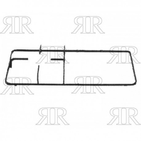 GRIGLIA IN PIATTINO SMALTATA AD 1 FUOCO + PIASTRA 458 X 228 MM