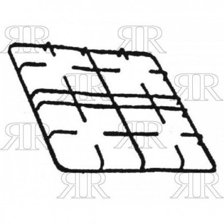 GRIGLIA IN PIATTINO SMALTATA A 4 FUOCHI 445 X 478 MM