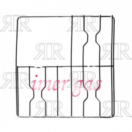 GRIGLIA IN FILO SMALTATA A 3 FUOCHI + PIASTRA 456 X 447 MM