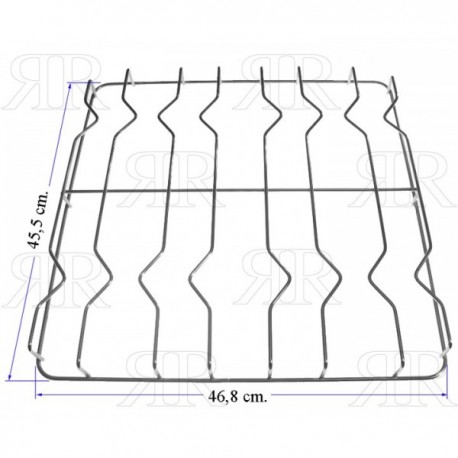 GRIGLIA IN FILO CROMATA A 4 FUOCHI 455 X 468 MM