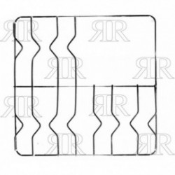 GRIGLIA IN FILO CROMATA A 3 FUOCHI 450 X 460 MM