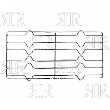 GRIGLIA IN FILO CROMATA A 2 FUOCHI 425 X 255 MM