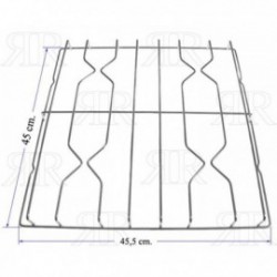 GRIGLIA IN FILO CROMATA A 4 FUOCHI 450 X 455 MM