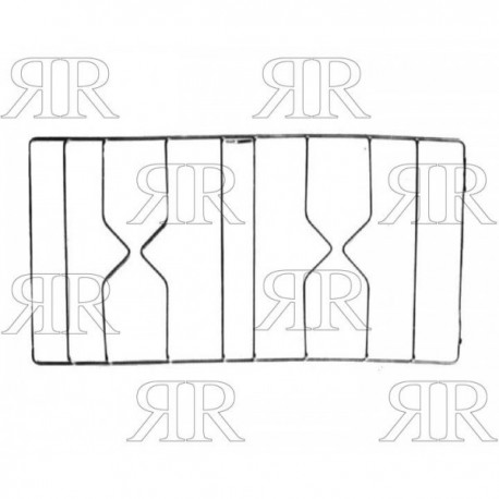 GRIGLIA IN FILO GROMATA A 2 FUOCHI 453 X 275 MM