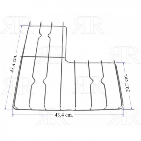 Griglia Samet a 3 Fuochi Cromata 433 X 433 mm.