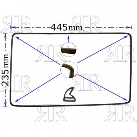 GUARNIZIONE FORNO 4 LATI - 4 LUNETTE - 1 GANCIO 445 X 235 TIPI VARI