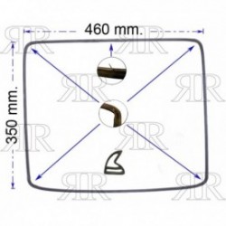 GUARNIZIONE PER PORTIERA FORNO 4 LATI 4 LUNETTE 1 GANCIO 460 X 350 MM.