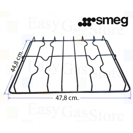 GRIGLIA IN PIATTINO SMALTATA A 4 FUOCHI 448 X 478 MM