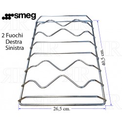 GRIGLIA IN FILO CROMATA A 2 FUOCHI 403 X 265 MM