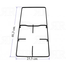GRIGLIA IN PIATTINO SMALTATA AD 1 FUOCO + PIASTRA 463 X 255 MM