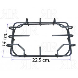 GRIGLIA IN PIATTINO SMALTATA AD 1 FUOCO 225 X 140 MM.