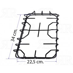 GRIGLIA IN PIATTINO SMALTATA A 2 FUOCHI 340 X 225 MM.