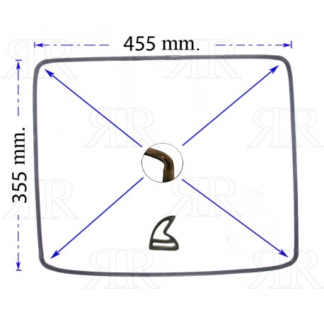 Guarnizione forno 455x355mm adattabile - Beko 255100045