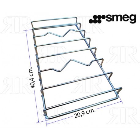 Griglia Cromata Smeg ad 1 Fuoco Centrale 40,4 X 20,9 cm.