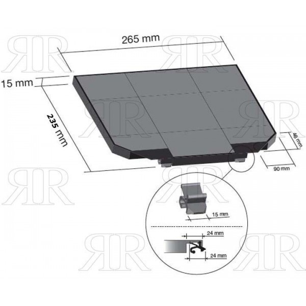 FILTRO TRAPEZOIDALE A CARBONE ATTIVO